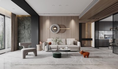 现代客餐厅3D模型下载